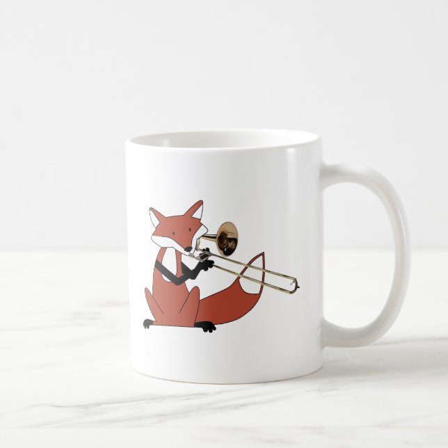 Räv som leker trombonen kaffemugg (Höger)