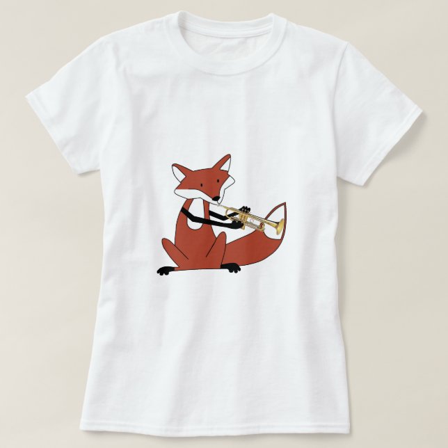 Räv som leker trumpeten tröja (Design framsida)