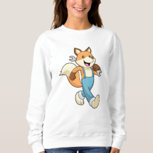 Räv som mekaniker med skiftnyckel t shirt