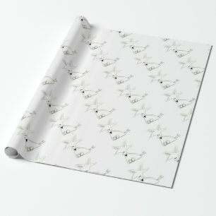 räv teckning svart vit grå enkel barn ritning presentpapper