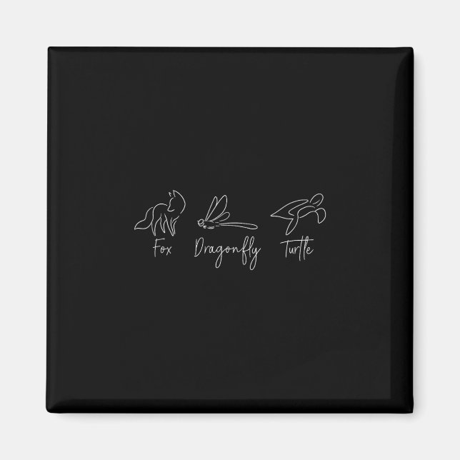 Räv Trollslända Sköldpadda Trump Meme Minimalist  Magnet (Framsidan)