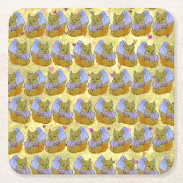 Räv vid namn Dice Underlägg Papper Kvadrat