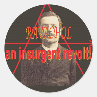 Ravachol-Porträtt Runt Klistermärke