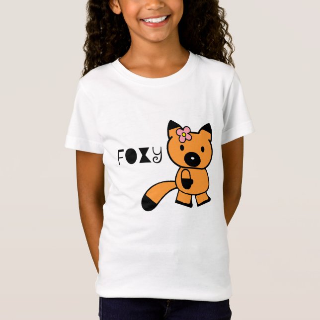 Rävaktig flickaT-tröja T-shirt (Framsida)