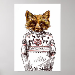 Rävaktig påkläddräv poster