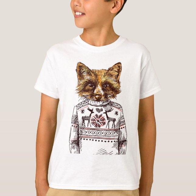 Rävaktig påkläddräv t shirt (Framsida)