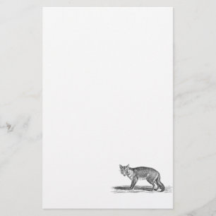 Rävaktig rävillustration för vintage - rävar brevpapper