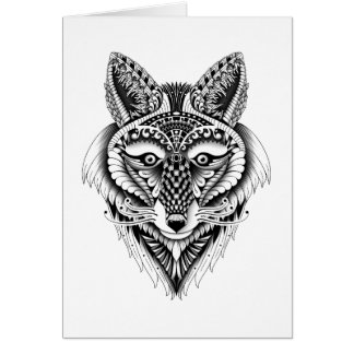 Rävaktig varg hälsningskort