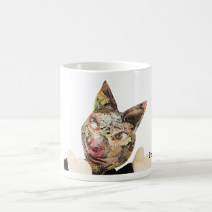 Rävaktigt damporträtt kaffemugg