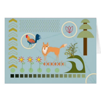 rävaktigt hälsningskort