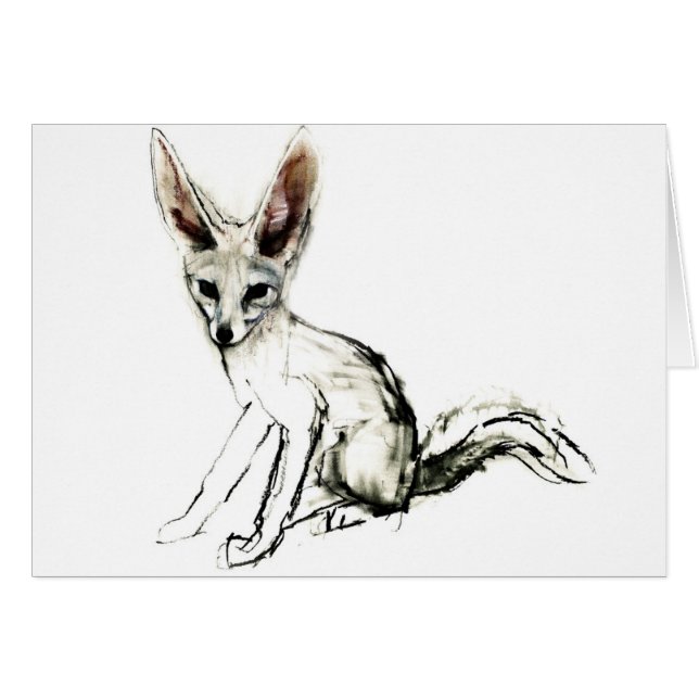 Rävaktigt Hälsningskort (Framsidan Horizontal)