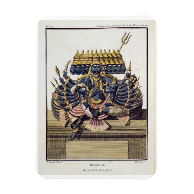 Ravana, demon kung från Ceylon, från "Voyage aux I Magnet (Vertikal)