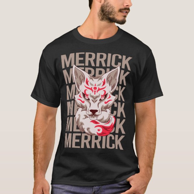 Rävansikte - Merrick Namn T Shirt (Framsida)