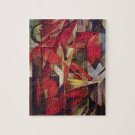 Rävar av Franz Marc, gammal abstrakt kubistisk kon Pussel