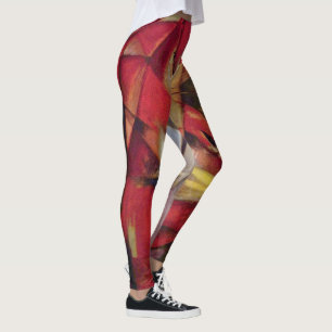 Rävar av Franz Marc, Vintage abstrakt kubism konst Leggings