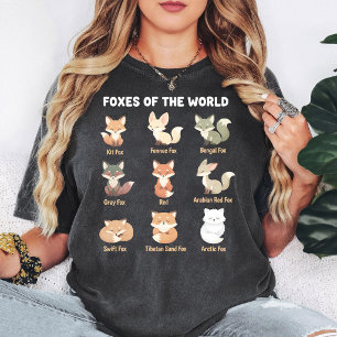 Rävar från hela världen Söt samling av rävraser T Shirt