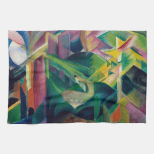 Rävar i en klosterträdgård av Franz Marc Kökshandduk