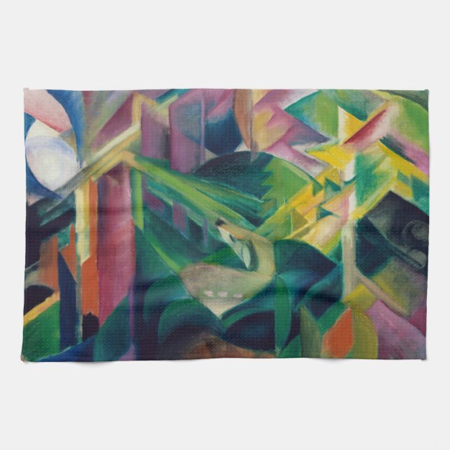 Rävar i en klosterträdgård av Franz Marc Kökshandduk (Horisontell)