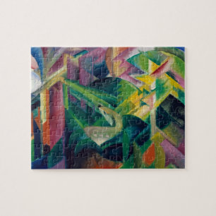 Rävar i en klosterträdgård av Franz Marc Pussel