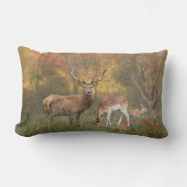 Rävar i höstskogen  triptykmotiv gobeläng poster lumbarkudde