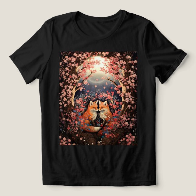 Rävar i månsken t shirt (Design Framsida)