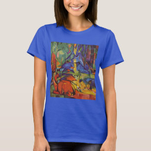 Rävar i skogen II av Franz Marc, Vintage Art Tee Shirt