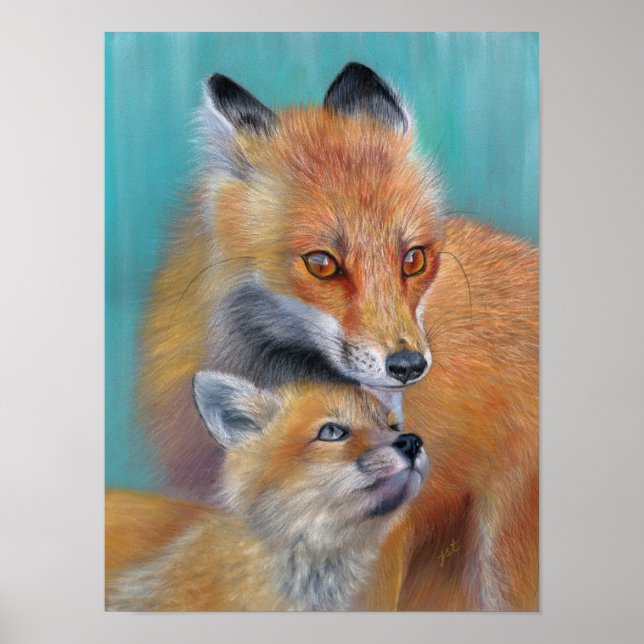 Rävar Tryck. Under Hennes Beskydd. Rävar poster (Framsidan)