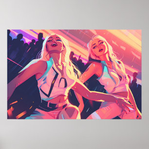 Rave City klubbs liv Poster