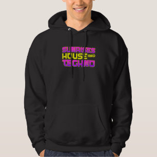 Rave DJ EDM Sunrises House och Techno Hoodie