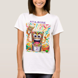 Rave-fest Shotglas – livlig kul T Shirt