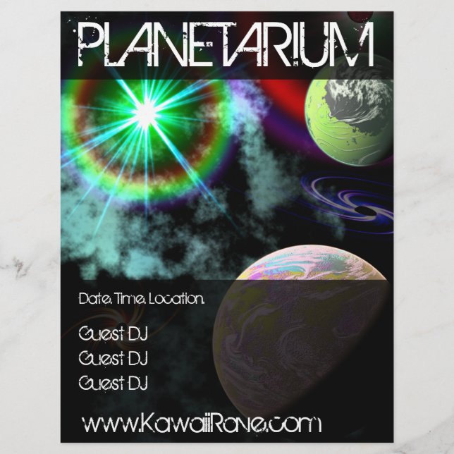 Rave Flyers (Rave Flyers) för planetarium-Anpassni (Framsidan)