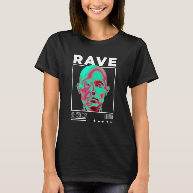 Rave High Tech Minimal Techno Hardtechno Raking T Shirt (Framsida)
