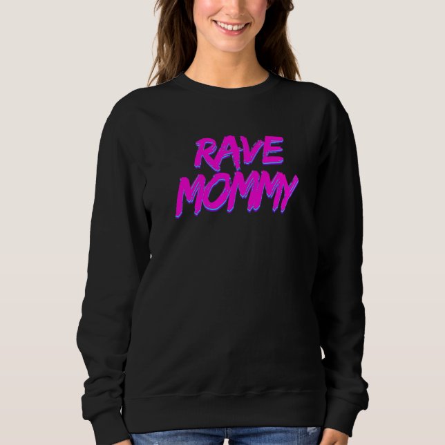 Rave Mamma Techno Rave Festival Festlighet Parti E T Shirt (Framsida)
