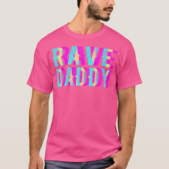 Rave pappa Edm Music Festival Far Optical Illus T Shirt (Framsida)