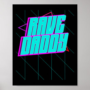Rave Pappa House Music Techno Music Rave Party Tjo Poster