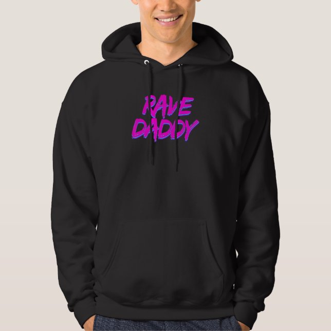 Rave Pappa Techno Rave Festival Festlighet EDM Dan Hoodie (Framsida)
