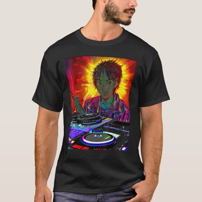 Rave Party Psychedelic EDM Trance Klubb DJ design_ T Shirt (Framsida)