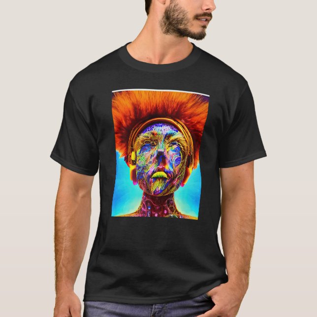Rave Party Psychedelic EDM Trance Klubb DJ design  T Shirt (Framsida)