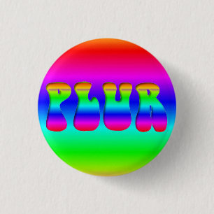 Rave-PLUR-PIN för regnbåge Knapp