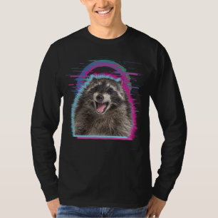 Rave Raccoon DJ Tech House Underground Music Retro T Shirt