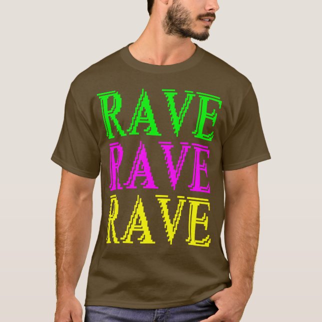 RAVE RAVE RAVE DIGITAL BLUR T-SHIRT (Framsida)