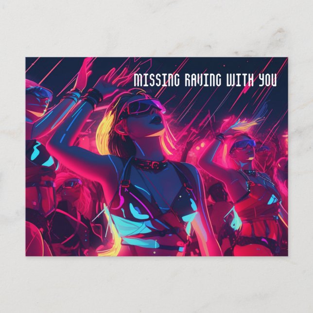 Rave-stadens nätter vykort (Framsida)