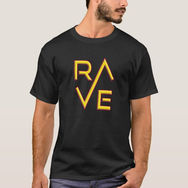 RAVE Techno Raver Parad Festival Klubb Party T Shirt (Framsida)