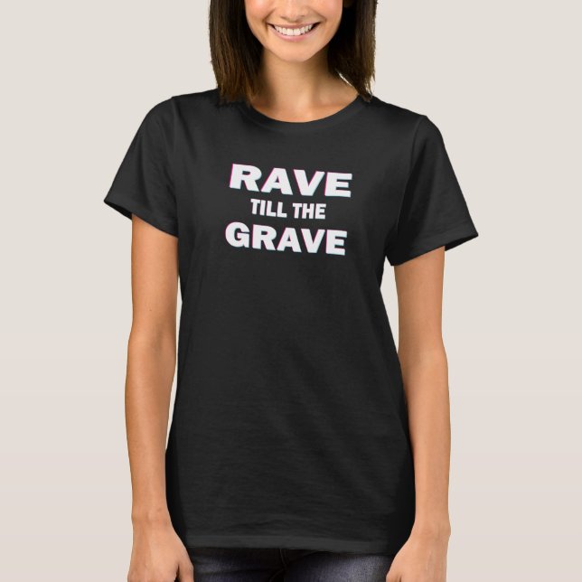 Rave Trippy Hardcore Hardcore Techno T Shirt (Framsida)