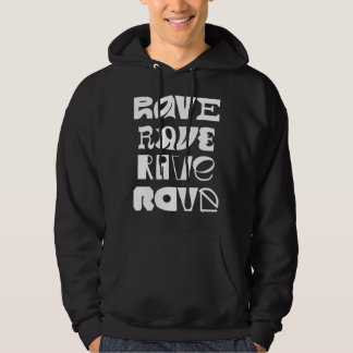 Rave-typografi Hoodie