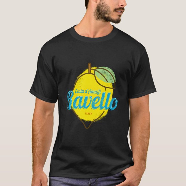 Ravello Costa D'Amalfi Lemon Italien Amalfi Kusten T Shirt (Framsida)