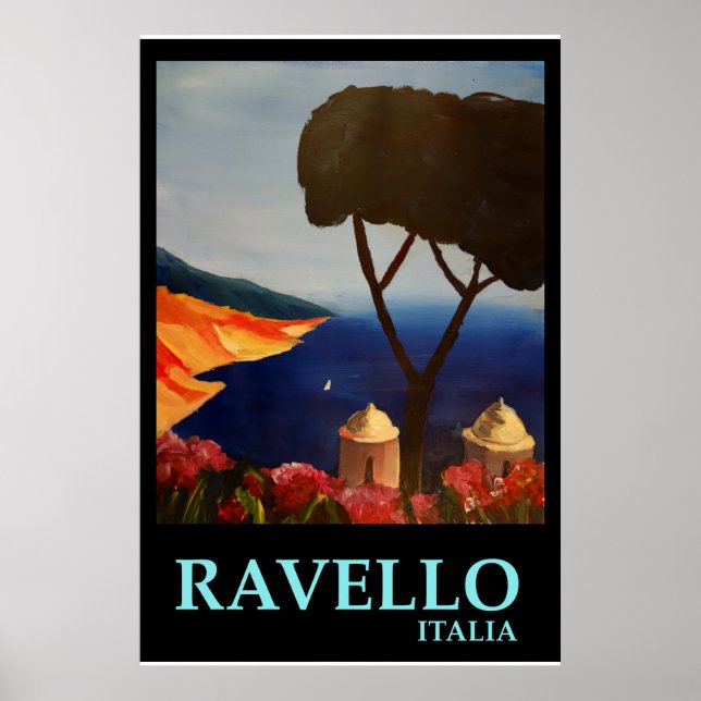 Ravello Italien - Retro Stil Poster (Framsidan)
