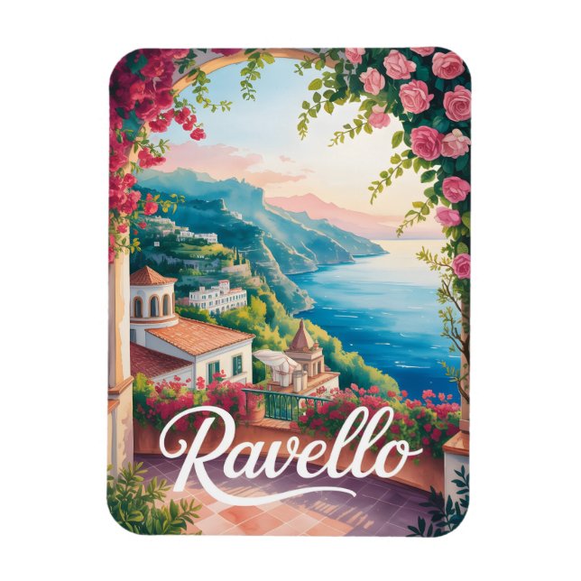 Ravello vattenfärg magnet (Vertikal)