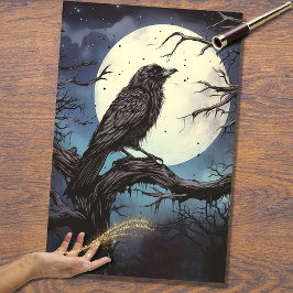 Raven 1 Halloween Decoupage Papper
