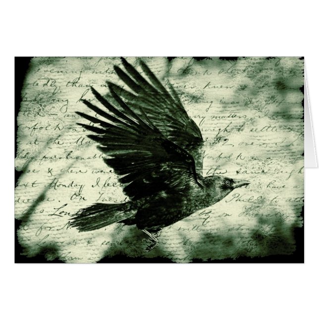 Raven 9 hälsningskort (Framsidan Horizontal)